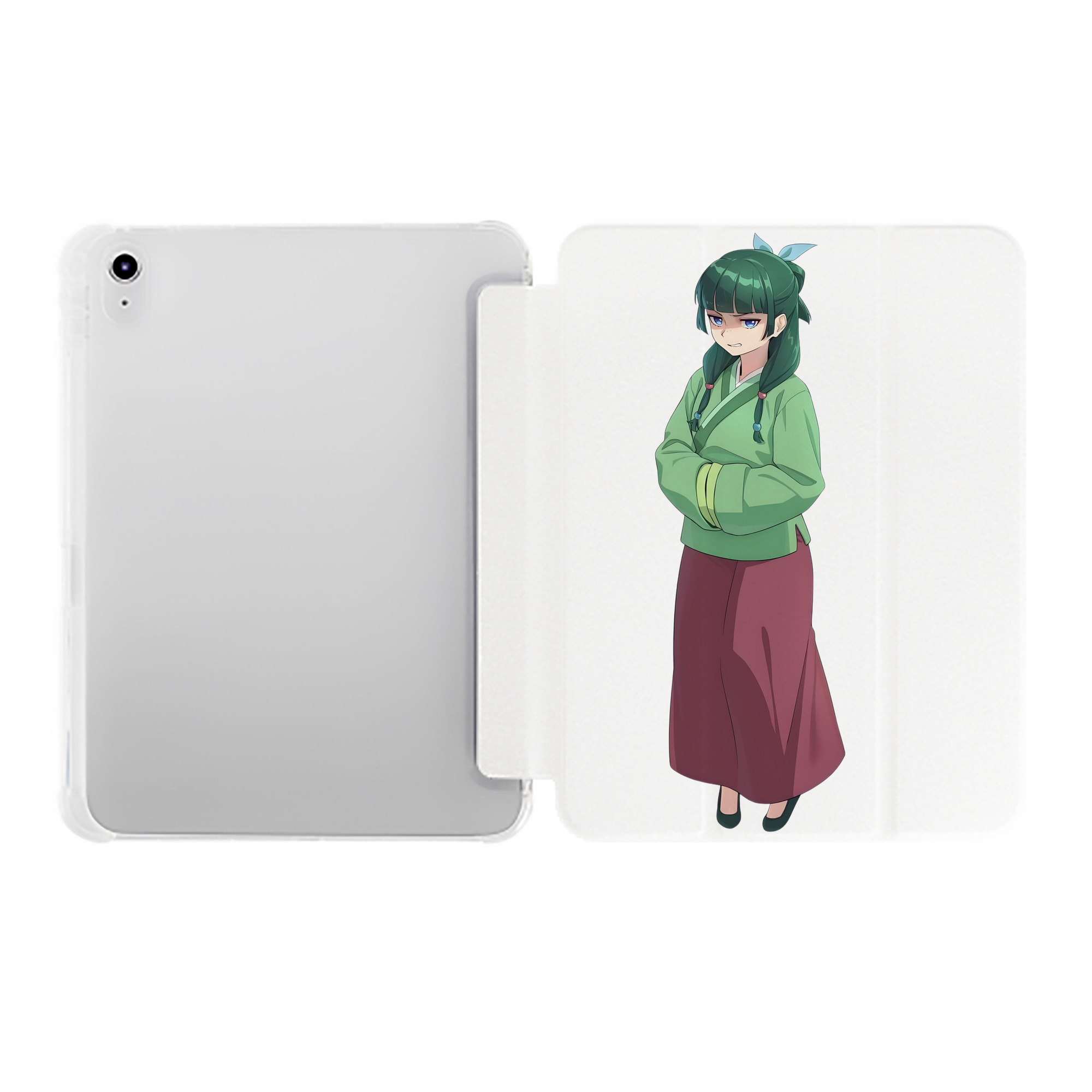 （画像用） 薬屋のひとりごと The Apothecary Diaries IPad ケース ペン収納付き 三つ折りスタンド PUレザー×シリコン 対応機種9.5/10.5/10.9インチ